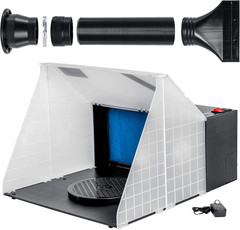 Portable Airbrush Spray Booth with Fan & Turntable for Crafts & Models