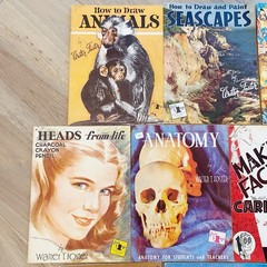 13 Vintage How to Draw Oversized Paperback Books Walter T Foster Anatomy Animals
