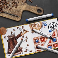Bianyo 72 Colors Alcohol Markers Set, Dual Tip Art Markers with Bullet Chisel