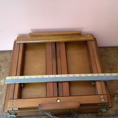 Wood Easel Table-Top Model Adjustable Portable With Double Drawer Handle