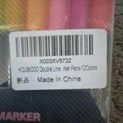 KOUSICOO Double Line Marker Pens Outline Marker Set Multicolor 12 Colors