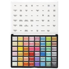 Soho Urban Artist Metallic Watercolors Set 48 Vibrant Metallic Half Pans In