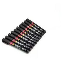 10pcs Black Permanent Marker Pens ? Waterproof, UV-Resistant, Refillable Ink