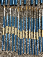 Lot of 41 Daler Rowney Aquafine Watercolour Paint Brushes Assorted Shapes Sizes