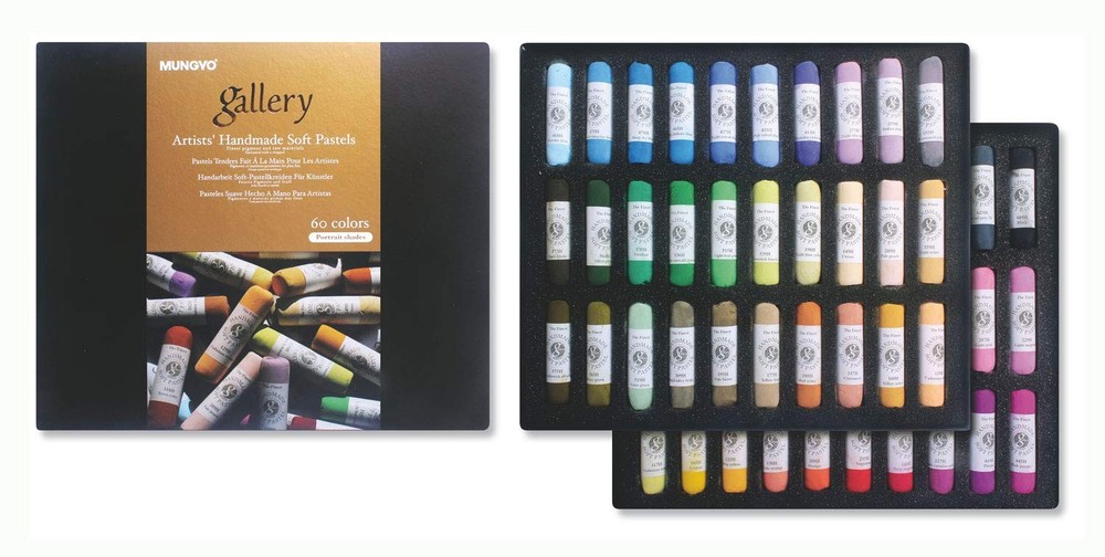 Mungyo MPHM-60P Gallery Artists’ Handmade Soft Pastels Portrait Shades – 60 A…
