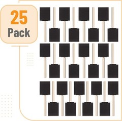 Bates- Foam Paint Brushes 2 Inch, 25 Pack, Black 2 2 25