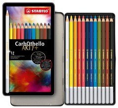 – CarbOthello – Chalk-Pastel Pencil – ARTY+ – Tin of 12 – Assorted colors