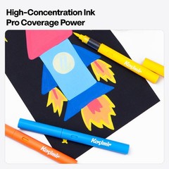 Acrylic Paint Markers Pens, Brush Tip Automatic Ink Control Marker for Art Wo…