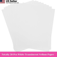 Cridoz 50 Sheets Vellum Paper 8.5 x 11 Inches Translucent Clear