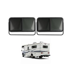 WUTIST 42″ W X 22″ H RV Window W/Trim for 1.5″ Wall and Net Screen Horizontal…