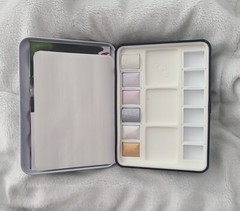 GOLDEN QOR MINI REFLECTIVE ARTIST WATERCOLORS – 6 HALF PANS BNIB 100% AUTHENTIC