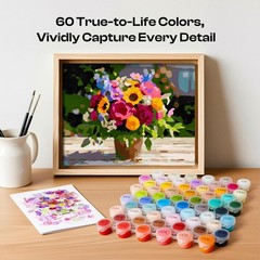Caydo Custom Paint by Numbers Kit for 8.3″ x 11.7″ Without Frame, White