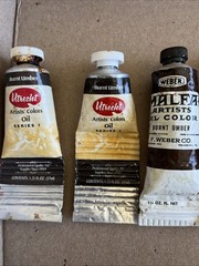 Utrecht & Assorted Brands 37 ml Oil Paint Lot Of 7 Assorted Colors (196ME)