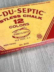 Vintage Crayola An-Du-Septic Paper Chalk Dustless Multicolor Binney & Smith