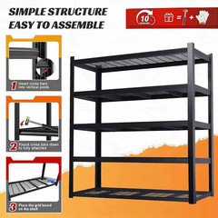 Nnovaroom 72″ Adjustable Metal Double Layer Column Shelving, Commercial Grade Ut