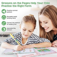 Magical Handwriting Workbooks Handwriting Practice Copybook Aid Magic Pen Reu…