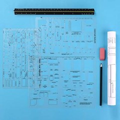 Architectural Templates House Plan Interior Design Furniture Drafting Ruler