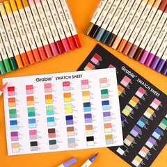 72 Colors Acrylic Paint Markers, Soft Brush Tip Acrylic Markers Set, Water Ba