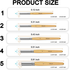 Drybrush Set: 5 Professional Animal Hair Brushes for Wargames & Tabletop Art