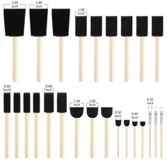 XDT#656-2 Fishtail Fan Art Brush Set 5Pc #0#2#4#6#8 Hog Acrylic Oil Watercolor