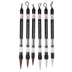 6pcs Piston Fill Chinese Water Brush Pen For Practicing Calligraphy