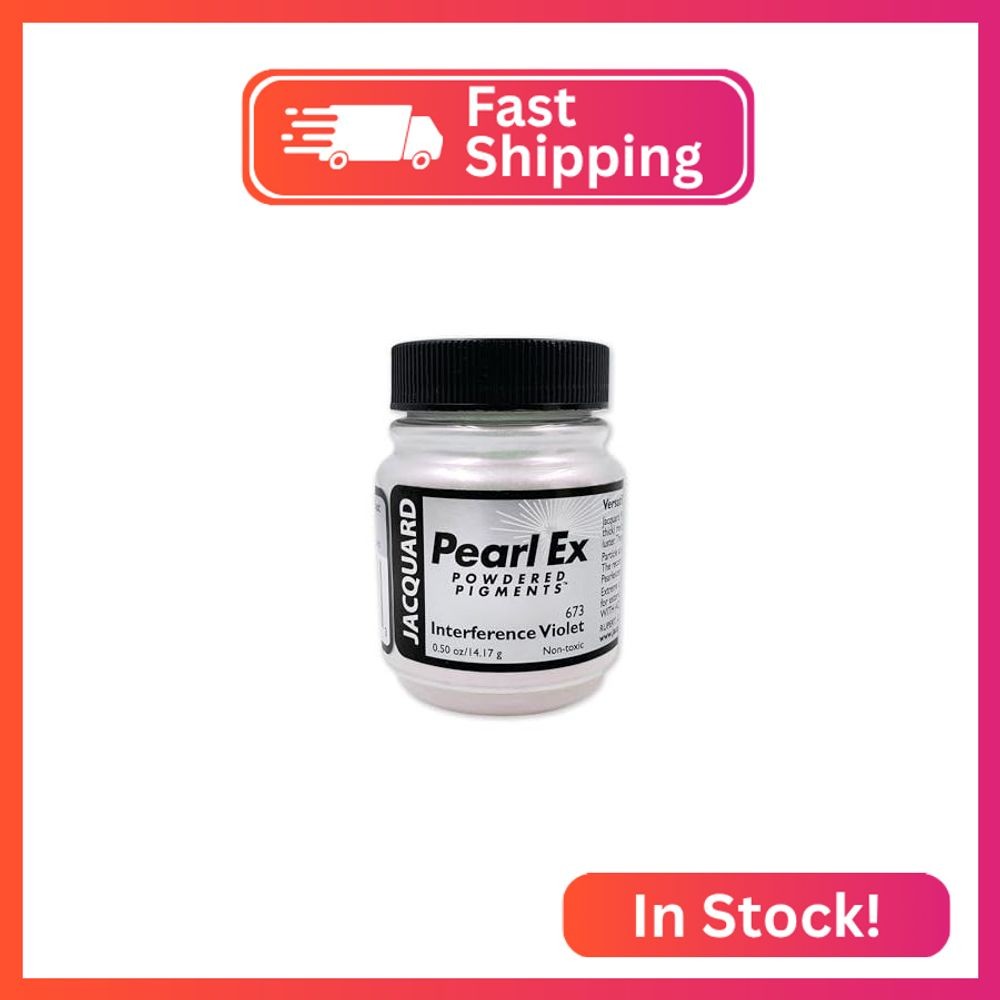 Jacquard Pearl Ex Pigment Powder 0.5 oz Interference Violet – Loose Mica Powder