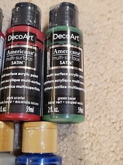 Lot Of (7) DecoArt Americana Multi Surface Satin & Acrylic Paint 2oz –