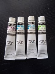 Nicker Poster Colour Gouache Paint Tubes, Assorted Set Of 9, Warm Tones