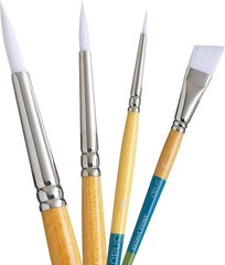 Princeton 9850SET-3 Round 0, 2, 6, and Angle Shader 3/4, White