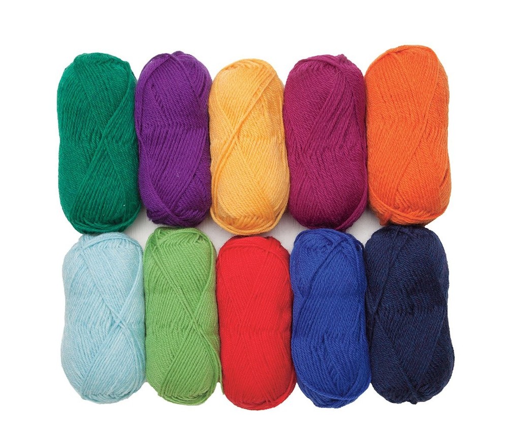 Wool Yarn Worsted Weight 100% 10 Balls Rainbow Knit Picks Andes Bright Multi