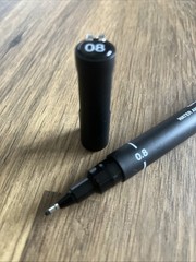 UNI-BALL Uni-Pin 0.8mm BLACK FINE LINE Drawing Pen NO: PIN 08-200 (PKT 6 PENS)