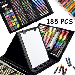185-Piece Double Sided Trifold Easel Art Set for Kids – Portable Creativity