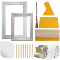 VEVOR Screen Printing Kit Silk Screen Printing Frames 8×10/10x14in 110 Mesh 2pcs