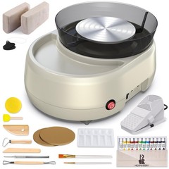 Pottery Wheel for Kids and Beginners – Upgraded with 6″ Grey