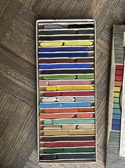 Vtg NUPASTEL Color Sticks Eberhard Faber 24 Colors Set 264 Made in USA Used