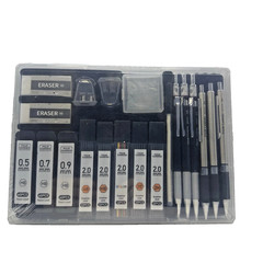 Four Candles 20pc Mechanical Pencil Set – 0.5 mm to 2.0 mm Leads Drawing Kit