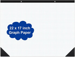 Large Engineering Graph Paper – 22″ X 17″ Grid Paper, 50 Sheets/100 Pages, 4″X4″