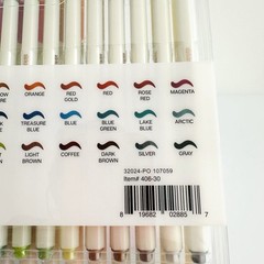 Kingart Metallic Pens 30 Count Fine Point Permanent Ink Unique Color Markers