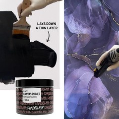 Black Acrylic Gesso Primer for Alcohol Ink Painting on Canvases,16.9 fl oz (5…