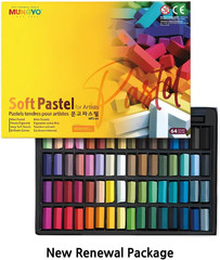Soft Pastel Set 64 Colors Square Artist Chalk Smooth Blendable Art Supplies