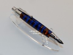 Chrome finish 5.6mm Sketch Pencil. Hand made with Cobalt Acrylester. #156