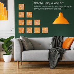 ARTEZA Stretched Canvas, 6 x 6 Inches, Pack of 12, Blank Office Product