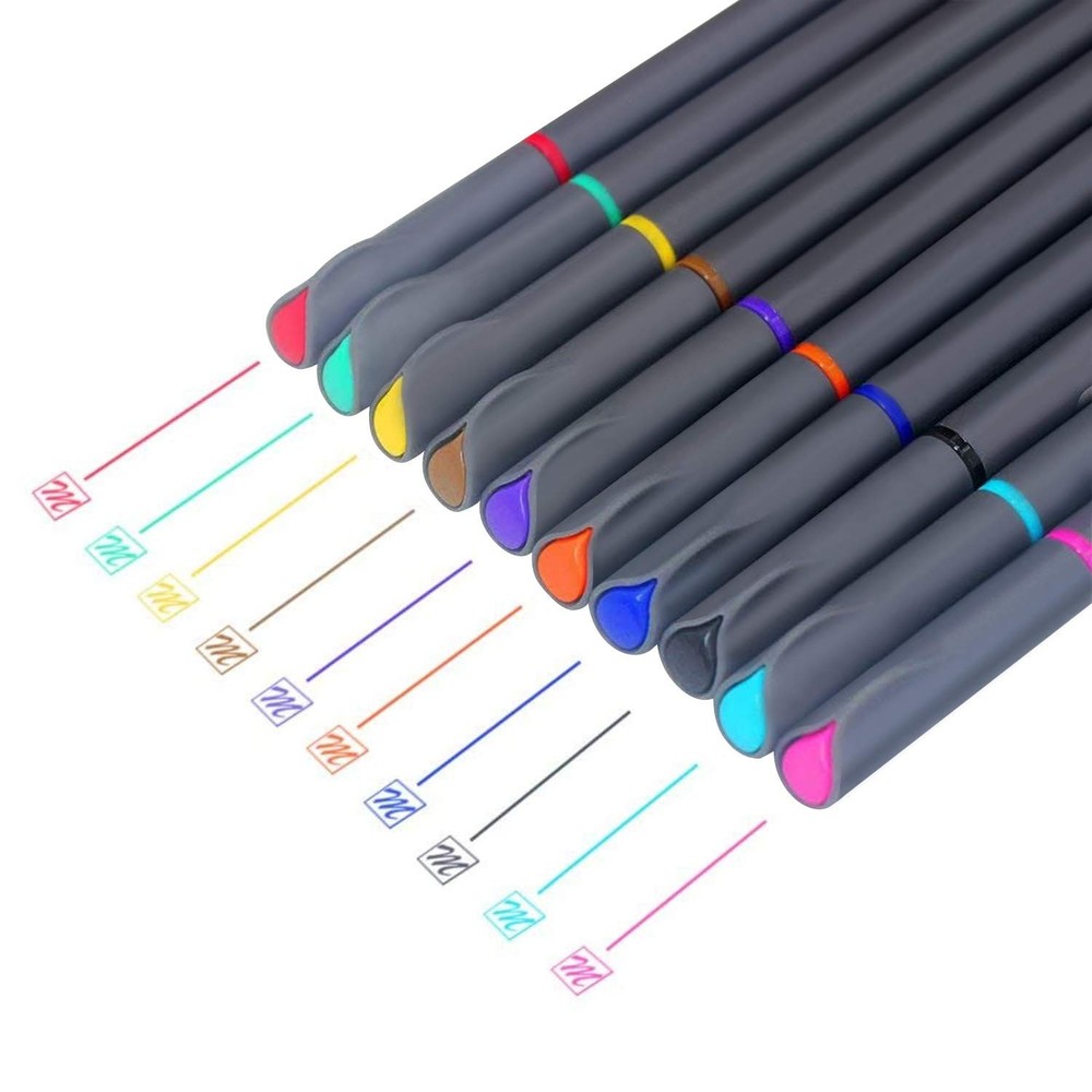 MyLifeUNIT Fineliner Color Pen Set, 1 Count (Pack of 10), Assorted Colors