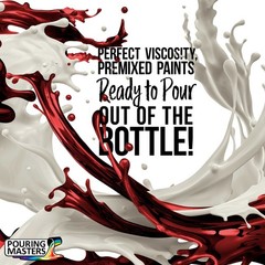 Pouring Masters Crimson Red 8-Ounce Bottle of Water-Based Acrylic Pouring Paint