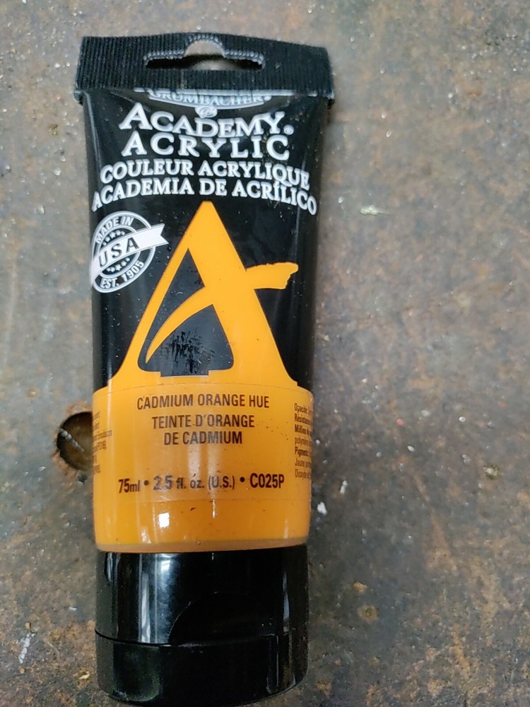 CHARTPAK, INC. C025P ACADEMY ACRYLIC CADMIUM ORANGE HUE 75ML