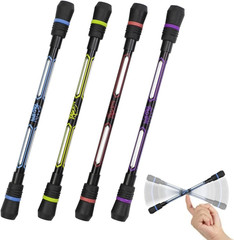 4-Piece Cool Spinning Pen Set for Students – Black Ink, 0.5mm, Gift Idea