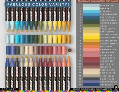 28 Southwestern Colors Acrylic Paint Pens Studio Color Series Markers Set 3mm…