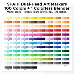 Alcohol Markers Fine Chisel – 101 Colors Dual Tip Coloring Markers for…