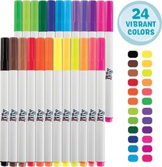 Fabric Markers (24 Colors) Permanent Coloring DIY Paint Pens Art Paint Pens Kit