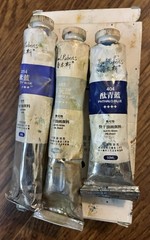 Paul Rubens Alkyd Resin Oil Paint: 3 – 50 Oz. Tubes, Blue Colors